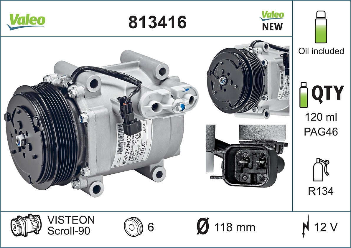 Compresor, climatizare 813416 VALEO