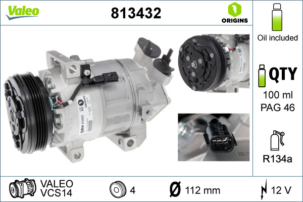 Compresor, climatizare 813432 VALEO