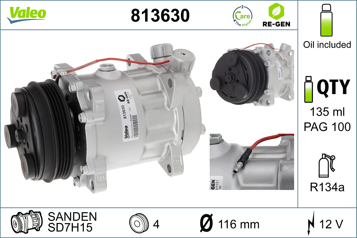 Compresor, climatizare 813630 VALEO