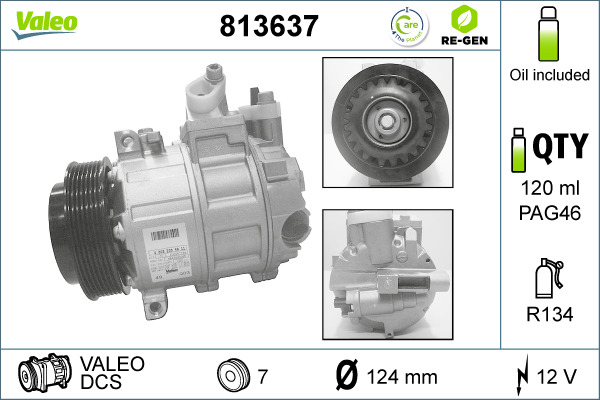 Compresor, climatizare 813637 VALEO