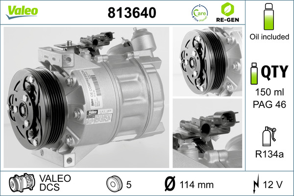 Compresor, climatizare 813640 VALEO