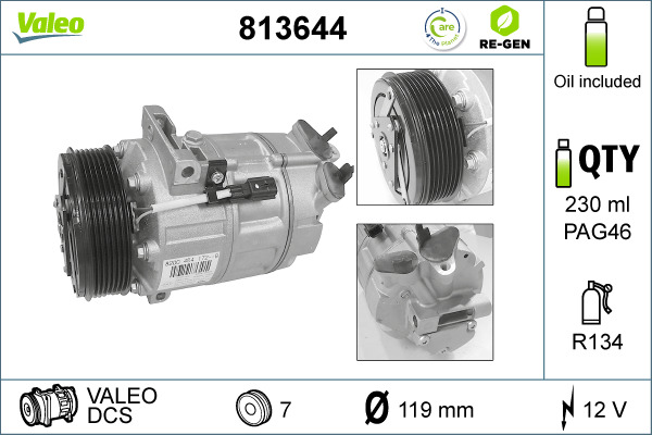 Compresor, climatizare 813644 VALEO