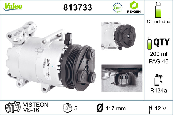 Compresor, climatizare 813733 VALEO