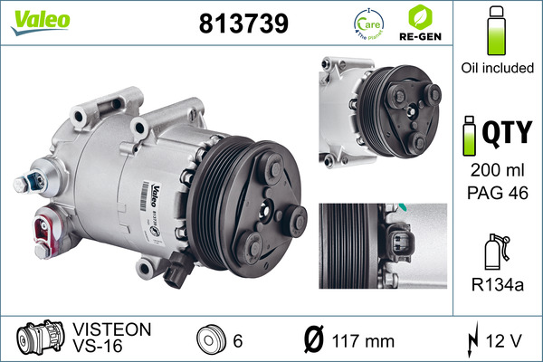 Compresor, climatizare 813739 VALEO
