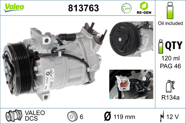 Compresor, climatizare 813763 VALEO