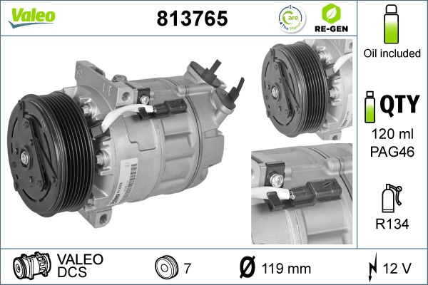 Compresor, climatizare 813765 VALEO