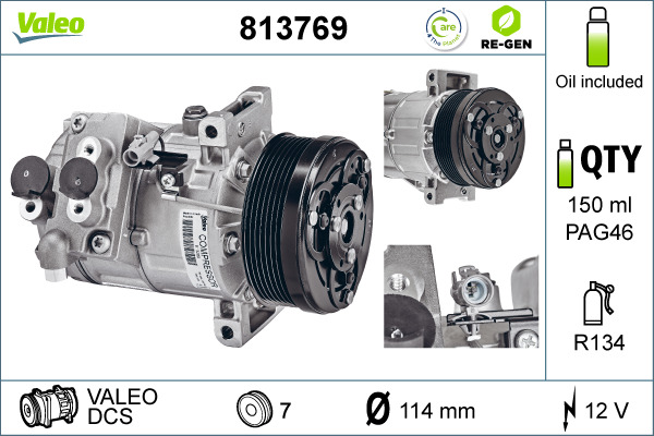 Compresor, climatizare 813769 VALEO