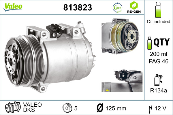 Compresor, climatizare 813823 VALEO
