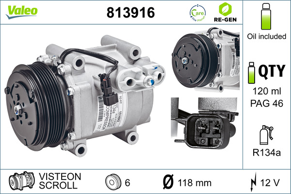 Compresor, climatizare 813916 VALEO