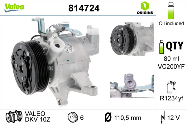 Compresor, climatizare 814724 VALEO