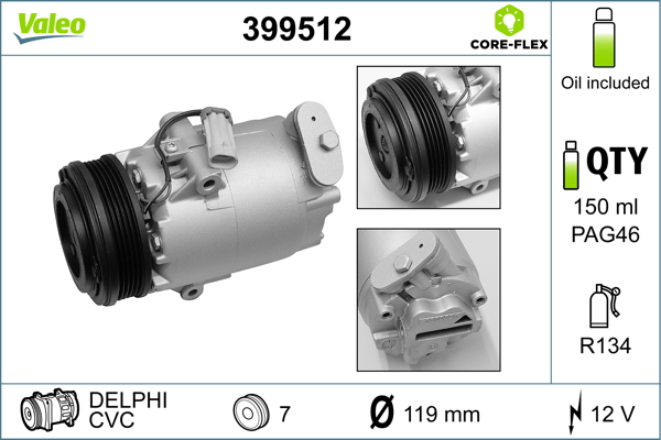 Compresor, climatizare 399512 VALEO