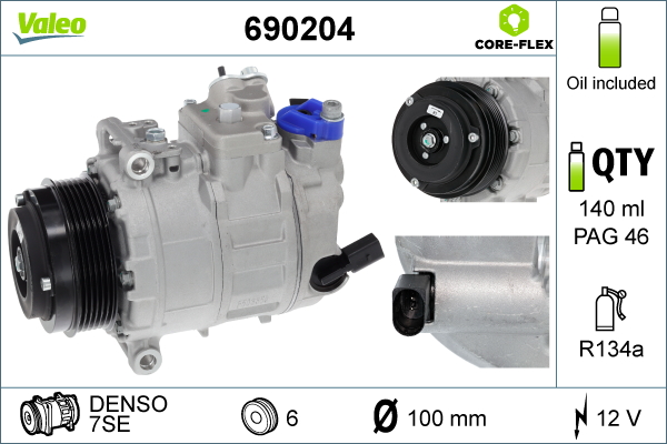 Compresor, climatizare 690204 VALEO