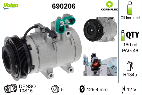 Compresor, climatizare 690206 VALEO