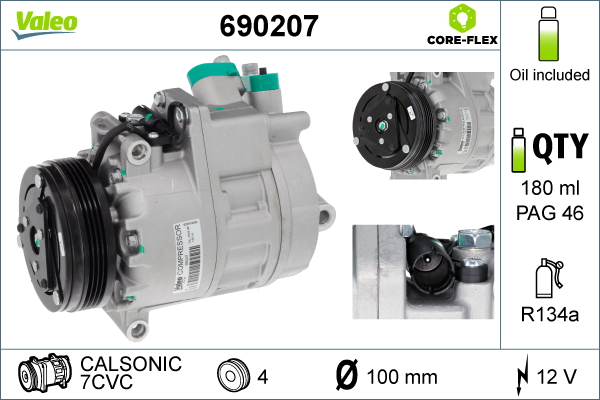 Compresor, climatizare 690207 VALEO