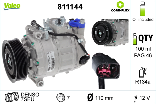 Compresor, climatizare 811144 VALEO