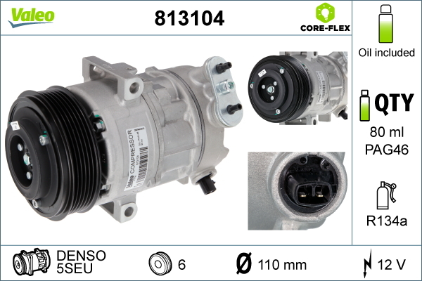 Compresor, climatizare 813104 VALEO