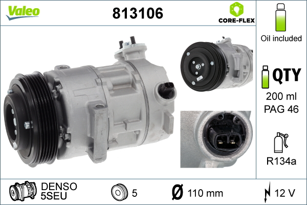 Compresor, climatizare 813106 VALEO