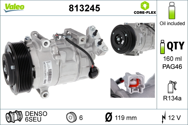 Compresor, climatizare 813245 VALEO