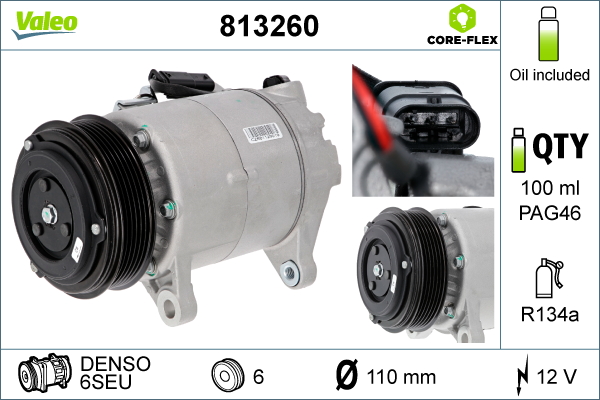 Compresor, climatizare 813260 VALEO