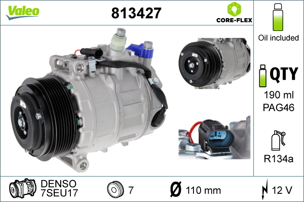 Compresor, climatizare 813427 VALEO