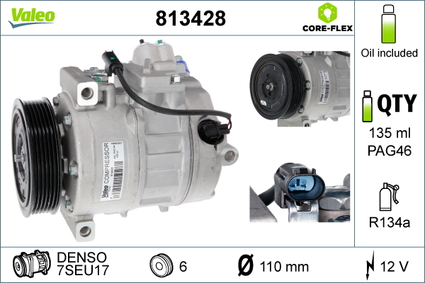 Compresor, climatizare 813428 VALEO