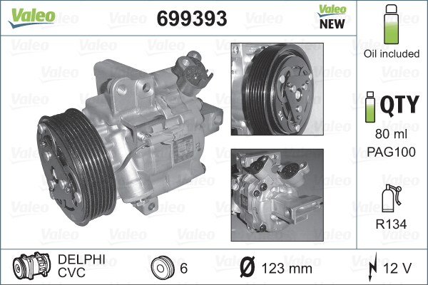 Compresor, climatizare 699393 VALEO