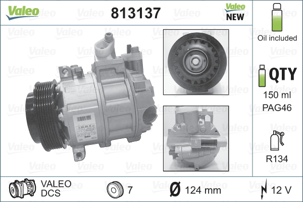 Compresor, climatizare 813137 VALEO