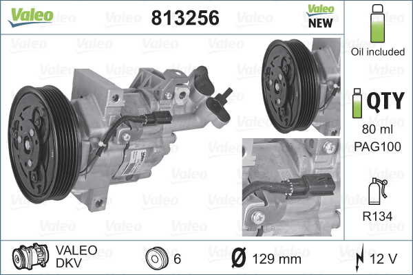 Compresor, climatizare 813256 VALEO