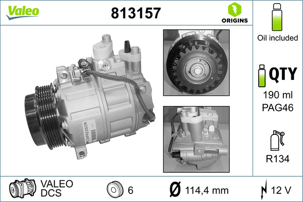 Compresor, climatizare 813157 VALEO