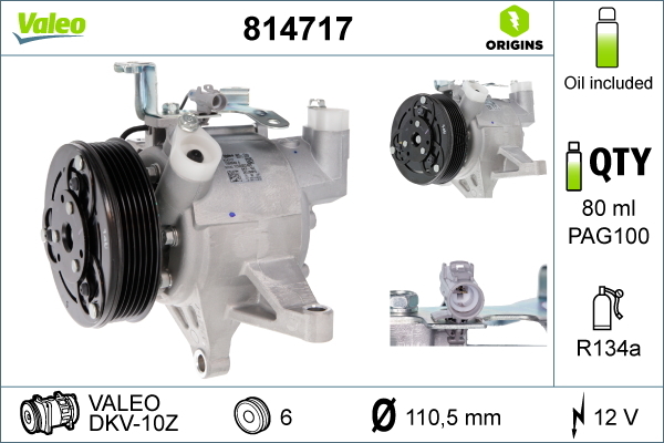 Compresor, climatizare 814717 VALEO