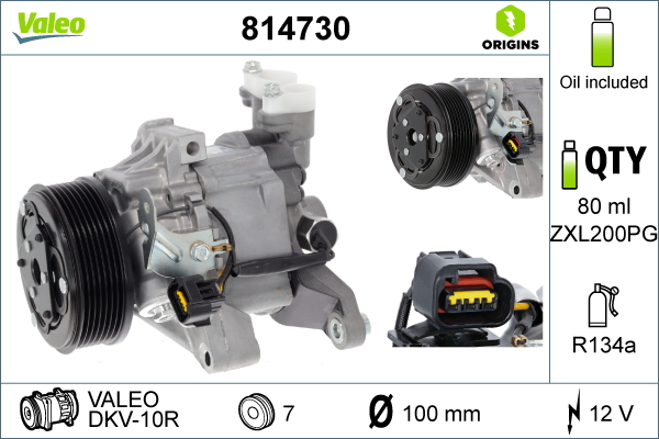 Compresor, climatizare 814730 VALEO