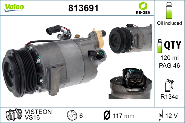 Compresor, climatizare 813691 VALEO