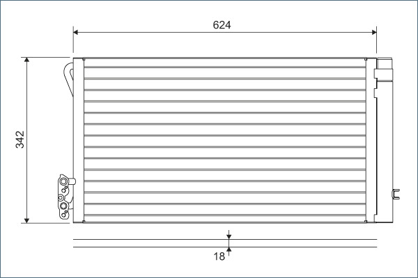 Condensator, climatizare 814012 VALEO