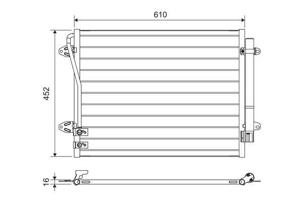 Condensator, climatizare 814039 VALEO