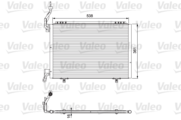 Condensator, climatizare 814075 VALEO