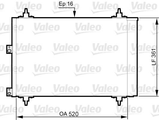 Condensator, climatizare 814080 VALEO