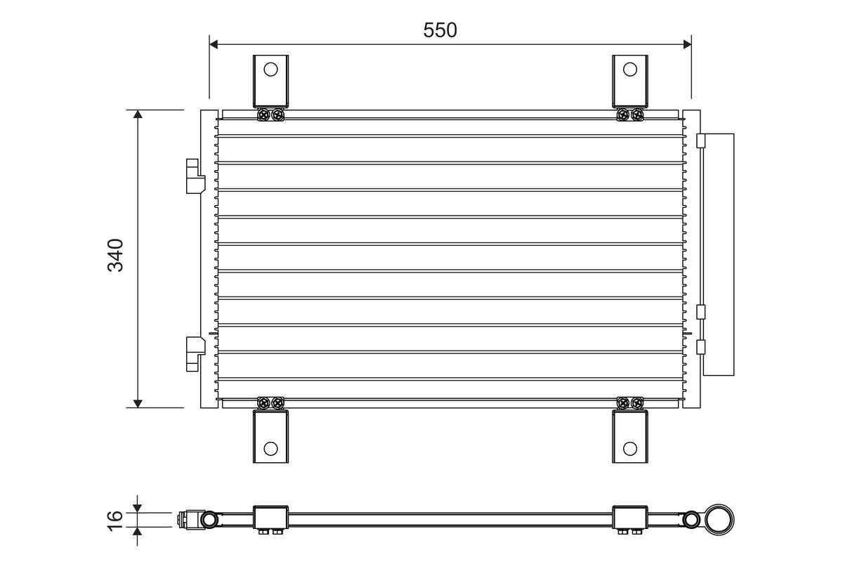 Condensator, climatizare 814081 VALEO