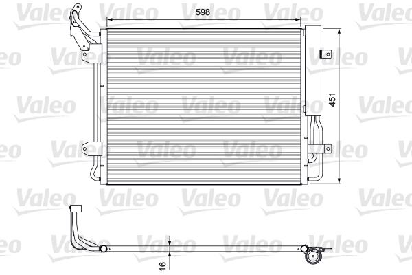 Condensator, climatizare 814091 VALEO