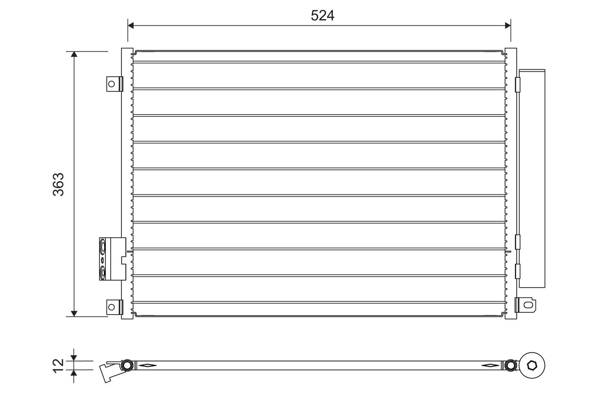 Condensator, climatizare 814155 VALEO