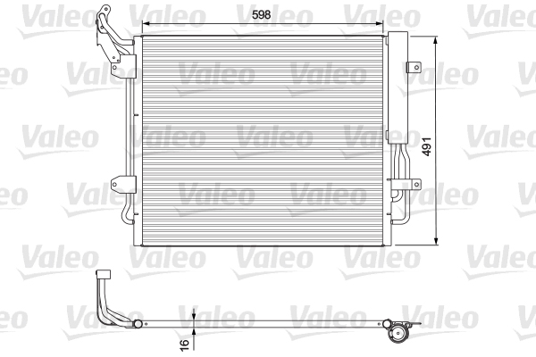 Condensator, climatizare 814157 VALEO