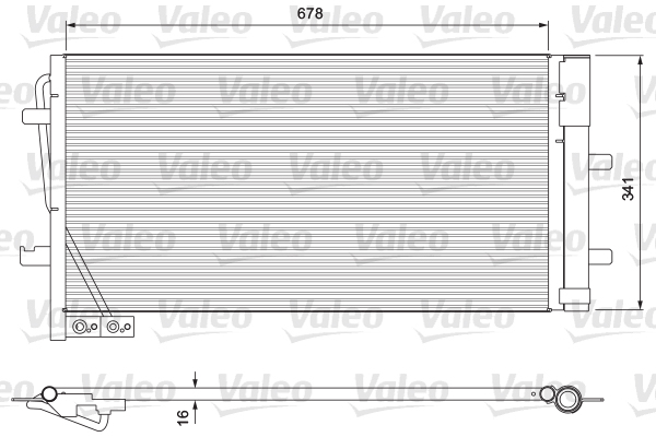 Condensator, climatizare 814169 VALEO