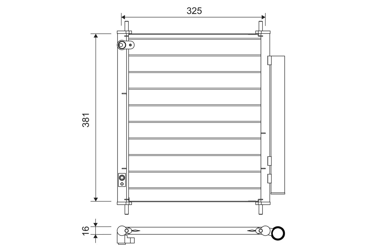 Condensator, climatizare 814222 VALEO