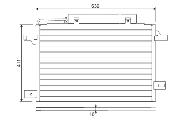 Condensator, climatizare 814249 VALEO