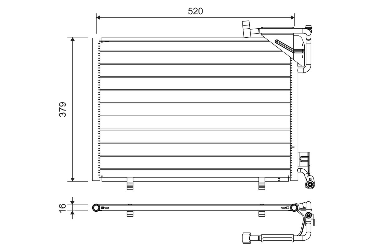 Condensator, climatizare 814297 VALEO