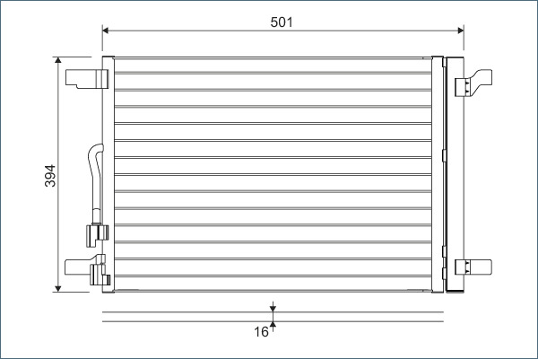 Condensator, climatizare 814301 VALEO