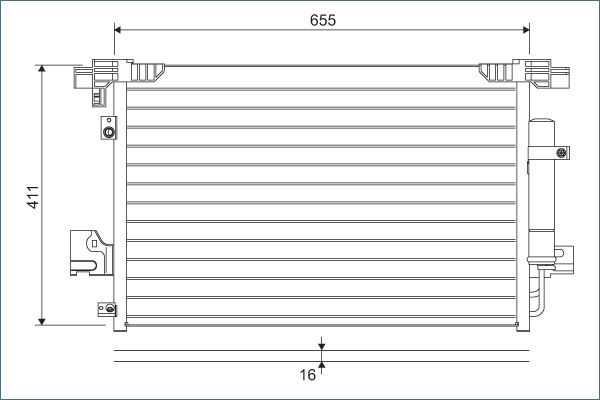 Condensator, climatizare 814315 VALEO