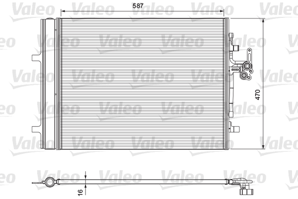 Condensator, climatizare 814318 VALEO