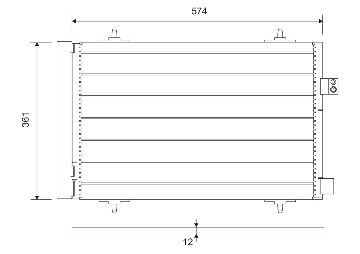 Condensator, climatizare 814363 VALEO