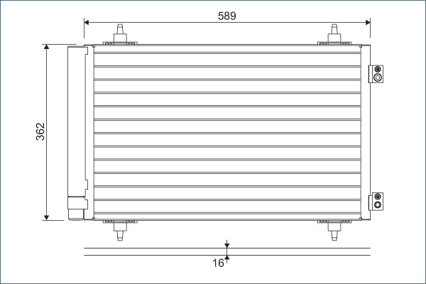 Condensator, climatizare 814366 VALEO