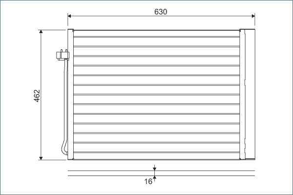 Condensator, climatizare 814367 VALEO